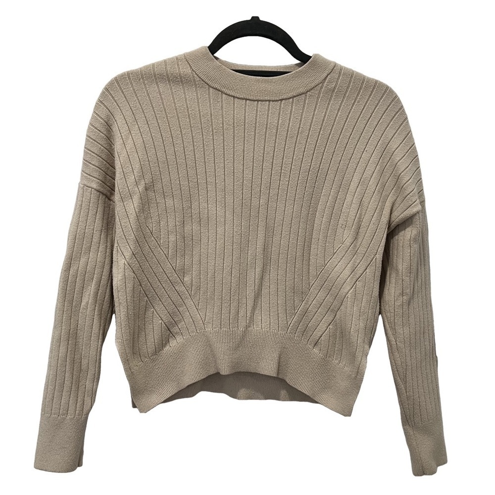 Abercrombie & Fitch LuxeLoft Crew Sweater, Women’s Size XXSmall, Cream - Picture 2 of 4